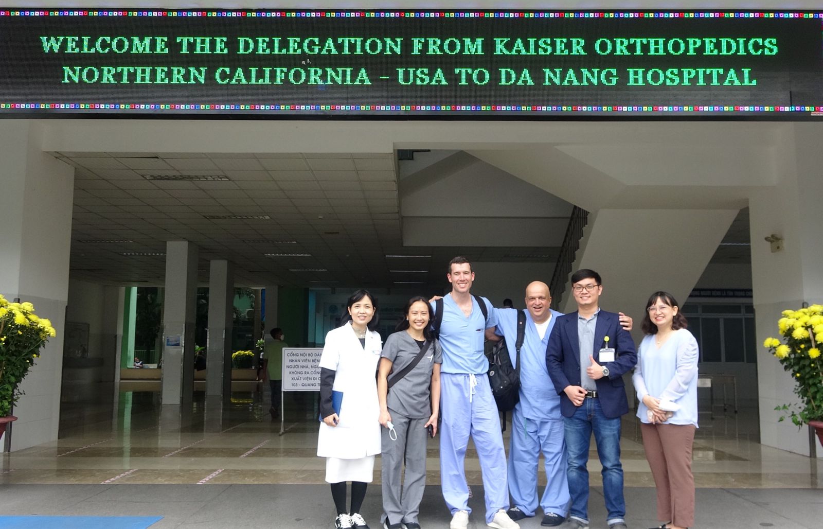 Welcoming the Kaiser Orthopedics Northern California delegation to Da Nang Hospital