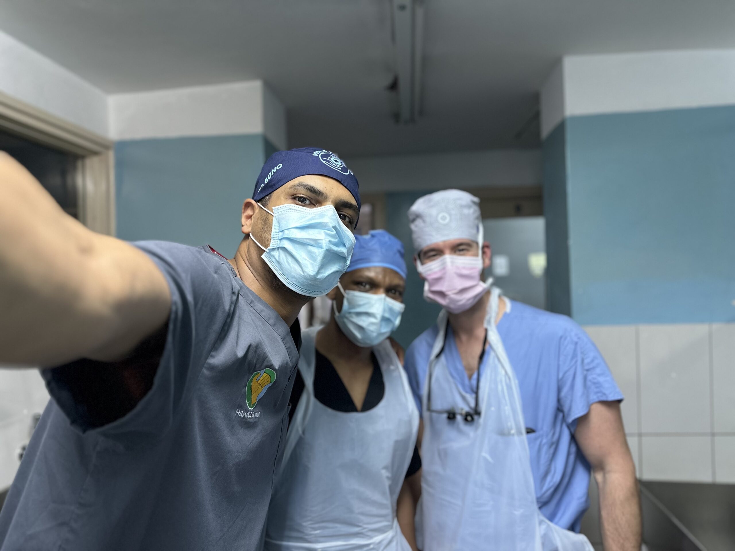 Handzania surgical team scrubbed in before a case